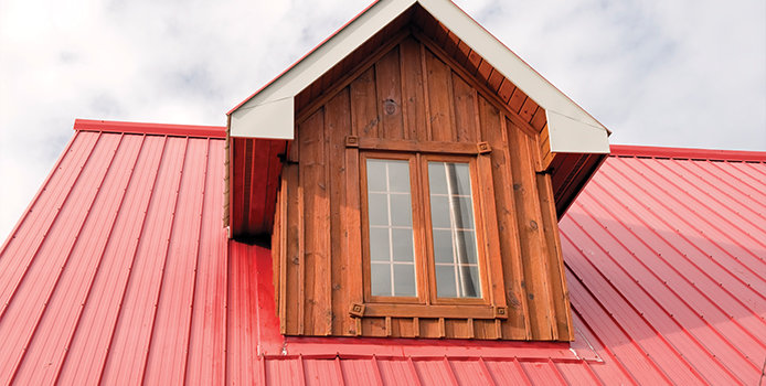 Red metal roof