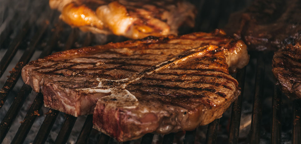 Steak on the grill